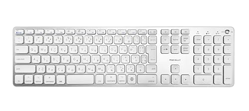 MACALLY Bluetooth - ݊̂ Apple ^L[{[h CX eL[-[d}`yAO 3 MacBook Pro/AirAiMacAMac MiniAMac Pro Vo[ {zJIS (BTZKEY