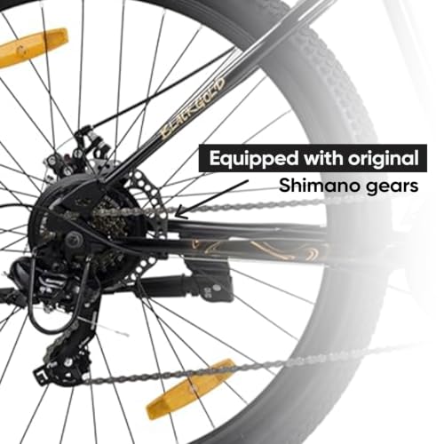 Image of ROADGIANT || BLACKGOLD-27.5T||21 Speed Shimano|| Premium Steel Frame||14+ Age ||Chrome Suspension|| Dual DISC ||Z Black