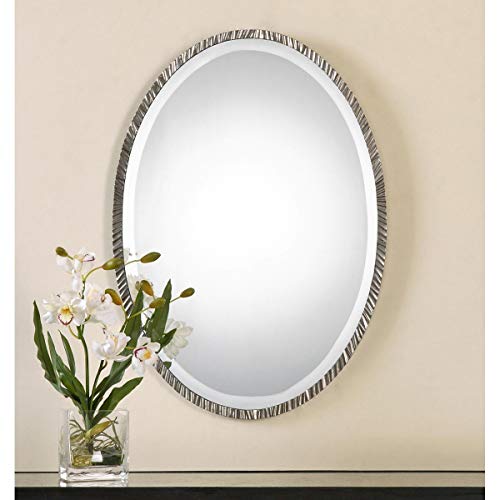 Uttermost 12924 Annadel Polished Nickle Oval Wall Mirror