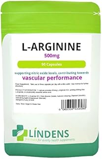Lindens L-Arginine 500mg 2-Pack 180 Capsules L Arginine Nitric Oxide Argi