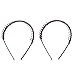 Uxcell 2 Piece Metal Teeth Lady Hair Hoop or Headband Ornament, Burgundy/Black, 0.06 Pound