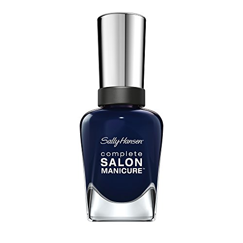 Sally Hansen Complete Salon Manicure Nagellack mit Keratinkomplex Nightwatch, dunkles Navy Blau, glänzender Pflegelack ohne UV-Licht, langanhaltend Nr. 674, (1 x 14,7 ml)