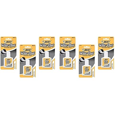 Wite Out Quick Dry Correction Fluid, 0.7 FL oz (Pack of 3) (Тwo Рack) Cover
