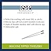 RSVP International Endurance Silicone Tipped Kitchen Tweezers Food Safe, Durable Stainless Steel, Heat Safe up to 475 Degrees F, 12