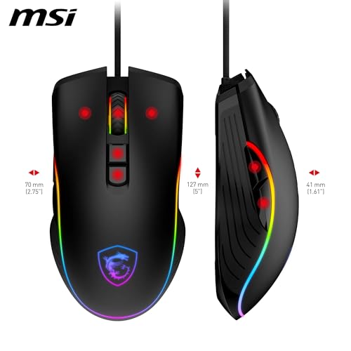 FORGE GM300 Gaming Mouse – Sensore ottico 7200 DPI, design simmetrico, switch da oltre 10M di clic, 7 pulsanti, latenza 8 ms, RGB LED, 118 g – Cablato - Mouse gaming - Immagine 7
