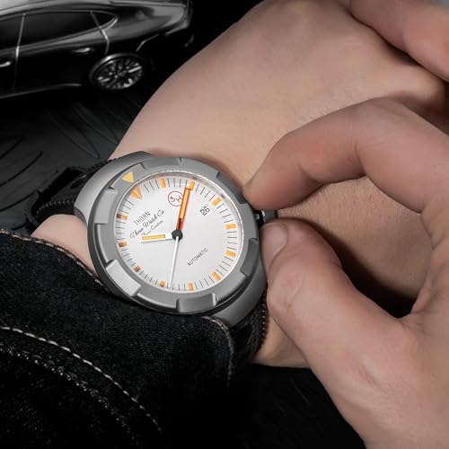 Montre mécanique automatique étanche TACTICAL FROG avec bracelet FKM blanc durable