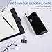 Kqcibz Slim Matte Hard Metal Spectacles Case Reading Glasses Eyeglasses Case Protection Case Black