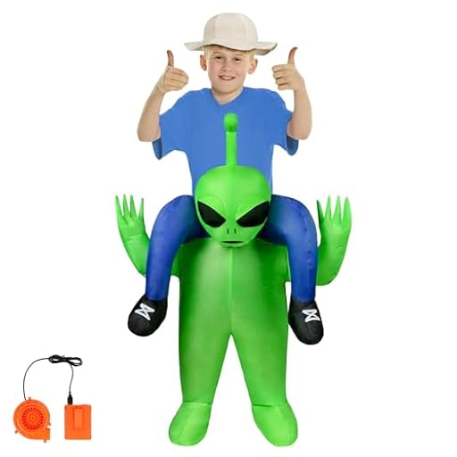AYBUY Disfraz inflable de alienígena, disfraz inflable verde, cómodo de llevar, disfraz inflable para niños con sistema de inflación, carnaval, Halloween, verde, cosplay para fiestas | Ya disponible en tu tienda friki favorita! En mundofriki.es! AYBUY Disfraz inflable de alienígena, disfraz inflable verde, cómodo de llevar, disfraz inflable para niños con sistema de inflación, carnaval, Halloween, verde, cosplay para fiestas | Ya disponible en tu tienda friki favorita! En mundofriki.es!