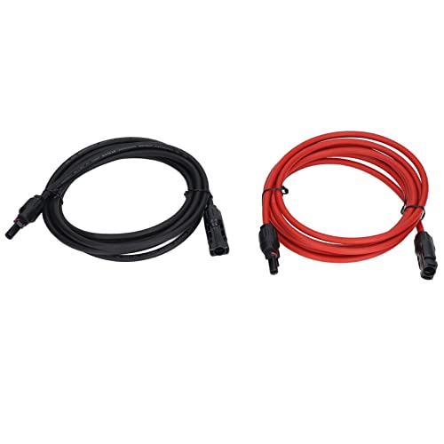 Câble d'extension solaire 10AWG de 3m noir et rouge pour raccordement de panneau 1000V