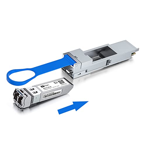 Image of H!Fiber.com QSFP28 to SFP28 QSA Adapter 100G to 25G Converter Module for Dell, Juniper, Arista, Extreme and More Devices, All-Metal housing