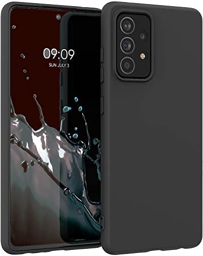 Captor Cover Colorata per Samsung Galaxy A52 / A52s 5G, Custodia TPU in Silicone Flessibile Morbida con Microfibra, Protezione di Alta Qualità con Bordo Rialzato per Schermo e Fotocamera (Nero)