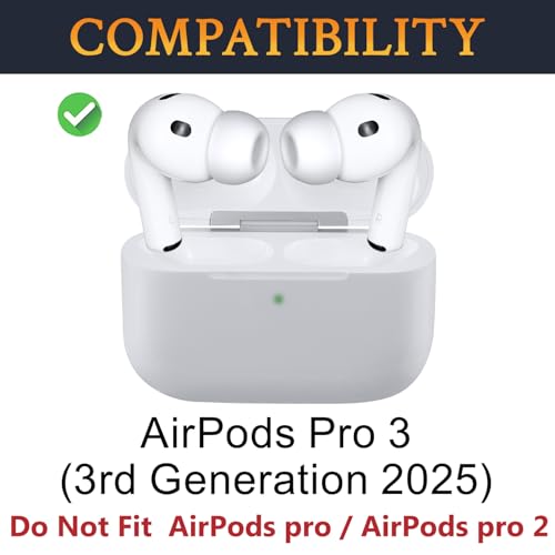 Image of SOULWIT Eartips for AirPods Pro 3(2025,Gen3), with Upgarded Case - White