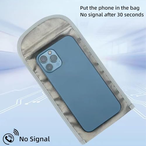 Image of Faraday Bags,Large Faraday Bag EMP Proof for Phones,Shield Sleeves For Cell Phone,Anti-EMP Faraday Bags for E-Devices Signal Blocking Case,Protection For Privacy Safety From 5G GPS RFID