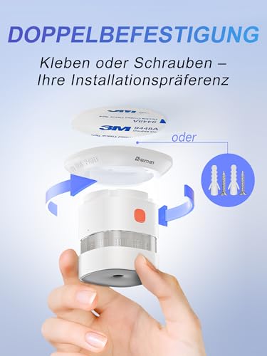 Heiman Mini Rauchmelder 5er Set – Red Dot Design Award, 10 Jahre Batterielaufzeit, EN14604, TÜV,...