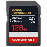 SANDISK 128GB Extreme PRO SDXC UHS-II Memory Card - C10, U3, V60, 6K, 4K UHD, Read Speed up to 300MB/s - SDSDXEM-128G-GN4IN