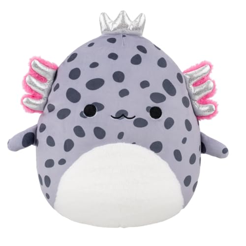 Image of Squishmallows Original 12in Avana The Spotted Axolotl with Silver Crown - Official Jazwares Plush (Medium-Sized)