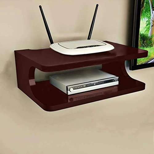 Image of Sidrah Floating TV Shelf TV Stand Wall Mounted Media Console Shelf for Cable Box /DVD Player /Game Console Living Room Floating Wall Brown