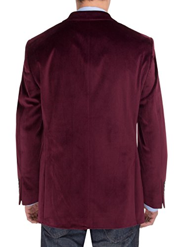Salvatore Exte Men's Two Button Sport Coat Suit Jacket Modern Fit Velvet Blazer2
