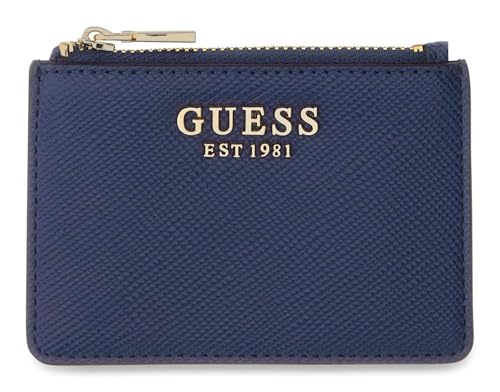 Porte-cartes GUESS Patsie SLG petit portefeuille bleu marine porte carte credit