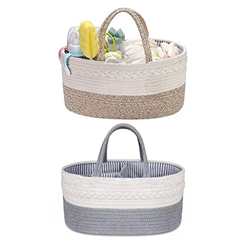 KerDejar Organizador portátil de fraldas para bebês, cesta de armazenamento de berçário, bolsa de tr