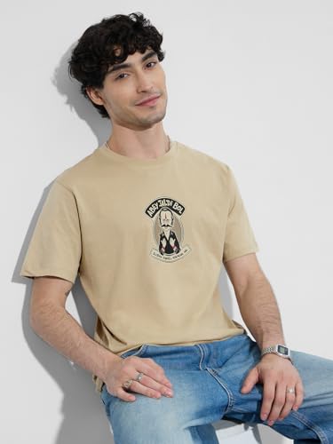 Image of The Souled Store Shemaroo Characters: Short Sleeves Round Neck Graphic Printed Cotton Oversized T-Shirts