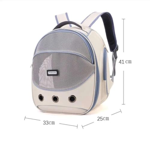 Image of Large Cat Backpack Carrier ExpandablePet Carrier Backpack for Small Medium Cats Fit Up to 18 Lbs, Foldable Puppy Backpack Carrier for Travel,Hiking (White, Blue)