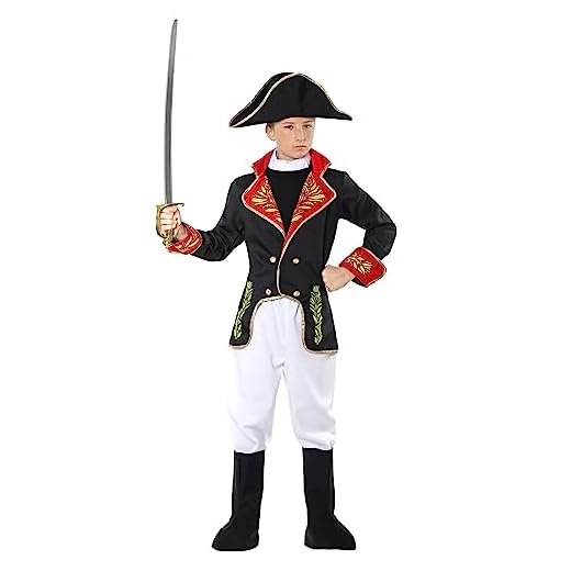 Widmann Disfraz infantil de Napoleón, liso, color negro/blanco, regular (WDM02917)
