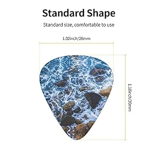 Ensemble de 12 médiators de guitare Sea Stones pour guitare acoustique, guitare électrique, contrebasse, ukulélé - Les Beatles, Paul McCartney, John Lennon, RIngo Starr, George Harrison Ensemble de 12 médiators de guitare Sea Stones pour guitare acoustique, guitare électrique, contrebasse, ukulélé – Image 4
