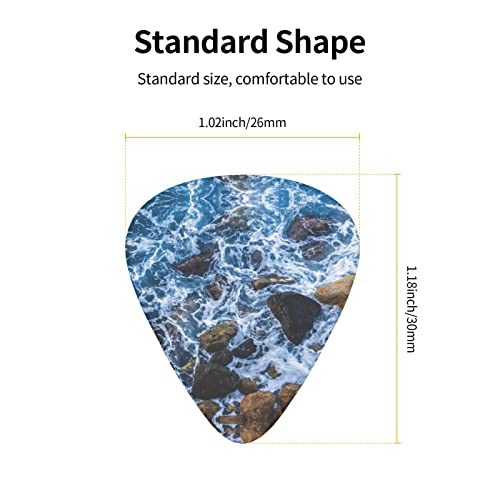Ensemble de 12 médiators de guitare Sea Stones pour guitare acoustique, guitare électrique, contrebasse, ukulélé - Les Beatles, Paul McCartney, John Lennon, RIngo Starr, George Harrison Ensemble de 12 médiators de guitare Sea Stones pour guitare acoustique, guitare électrique, contrebasse, ukulélé – Image 5
