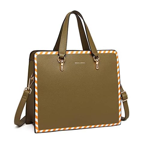 Miss Lulu Green Stripe Business Shoulder Bag Cover