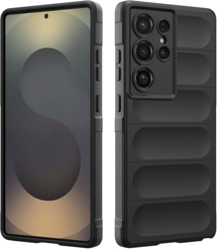 Image of ShieldTech AirGuard Series Back Cover Case for Samsung Galaxy S26 Ultra 5G | Microfiber Lining | Airbag Cushion Drop Protection | Silicone Case | Anti Slip Grip - Black for Samsung Galaxy S26 Ultra