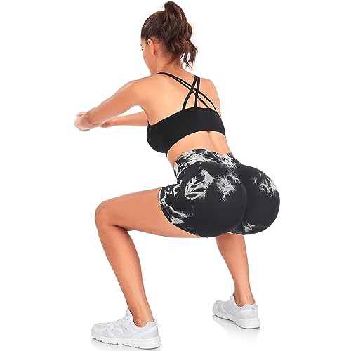 sicoozoe Shorts femininos de 3 peças para levantamento de bumbum, shorts de ioga com controle de bar