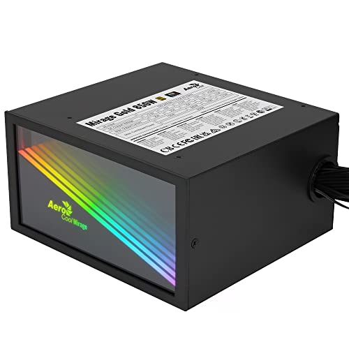 Miniatura 6 de Aerocool MIRAGEGOLD850, Fuente Alimentación PC 850W, RGB Infinity Mirror, 80Plus Gold, Condensadores Japoneses