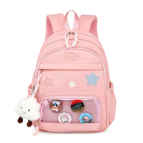 Kawaii Ita Backpack for Girls School Backpack for Elementary Students Cute kids Schoolbag with Pendant Badge