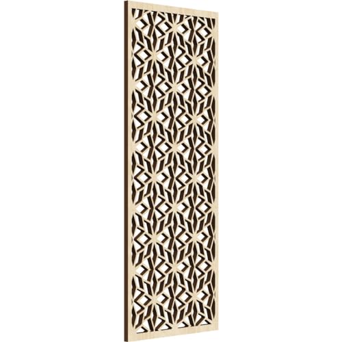 Image of 11 3 /8 inchW x 29 3 /8 inchH x 3 /8 inchT Lake Decorative Fretwork Wood Wall Panels, Birch