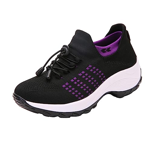 Chaussures de course pour femmes avec semelle antidérapante et maille élastique