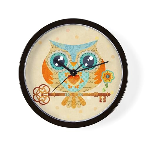 CafePress Owls Summer Love Letters 10" Wall Clock for Livingroom, Kitchen, or Office