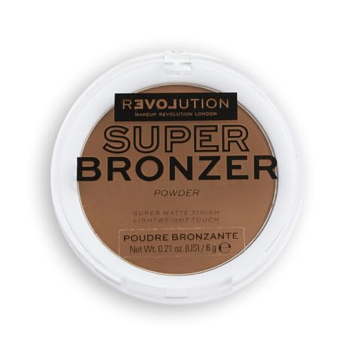 Makeup Revolution Super Bronzer, Gobi Brown – Ultra-Matte Powder Bronzer for Face & Body, Long-Lasting, Buildable Formula - Image 2 thumbnail