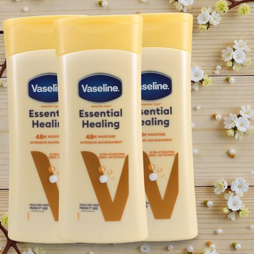 Vaseline Intensive Care Essential Healing Body Lotion 200ml – Pack of 3 (yellow)