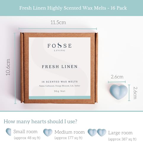 Fresh Linen Strong Scented Wax Melts 16 Pack - The Gift for Every Occasion – Made in the UK - Cotton Fresh Scent