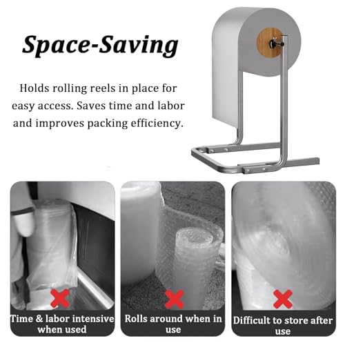 Dévidoirs de Film étirable Robustes pour l'emballage, la manutention et Le Transport - Supports compacts adaptés aux Rouleaux de Film à Bulles, de Coton perlé et de Mousse EPE - Solutions d'
