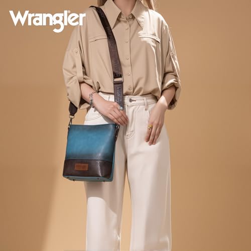 Image of Wrangler Crossbody Purses for Women Two Tone Crossbody Bags Women Purses and Handbags