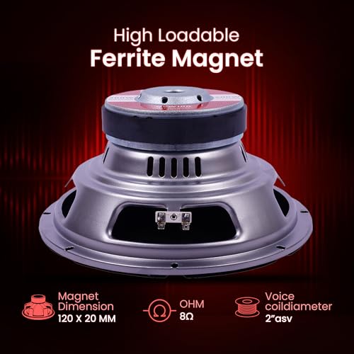 Image of DAINTY RED SUB WOOFER DSW10R | Size 10 Inch | Magnet 120X20 MM | Speaker Output Power 130WRMS /260WMAX | Frequency 30-2500HZ | Voice Coil Diameter 2 inchASV | 8OHM