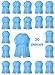 Leo Disposal Protective Isolation Gown - 30 pcs Blue. Latex Free,Non-Woven, Fluid Resistant,ONE Size FITS MOST