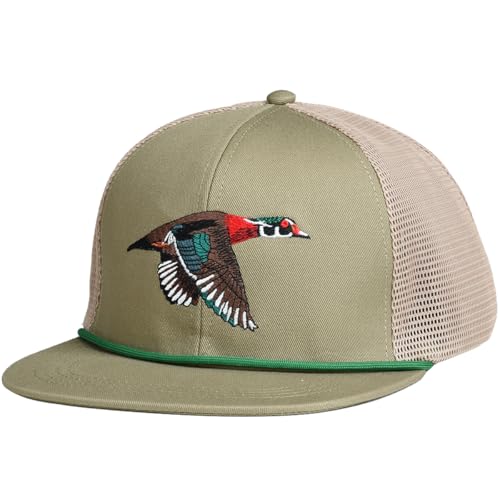Image of EDTREK Outdoorsman Pro Trucker Breathable Mesh Performance Cap - Flat Brim Snapback Hat