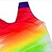 GK Girls Fierce Fade Gymnastics Leotard - Rainbow Dance Outfit with Matching Scrunchie for Toddlers, Children, & Juniors (AS, Rainbow - Purple)
