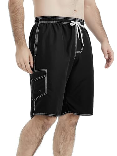 Mens Swim Trunks Swim Shorts Swimwear Swimsuit Beach Shorts Bathing Suits Quick Dry Waterproof