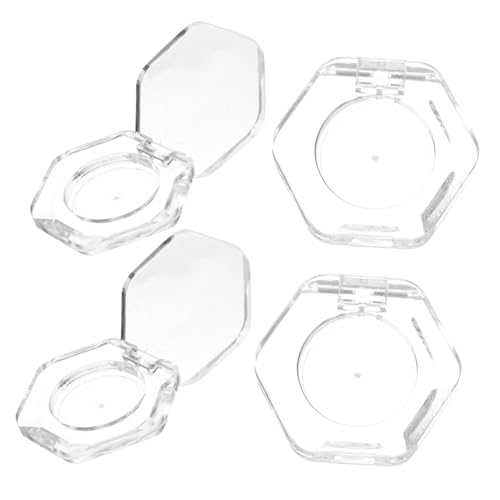 NOLITOY 4pcs Women's Eye Shadow Palette Pans Hexagon Shape Empty Makeup Containers for Travel