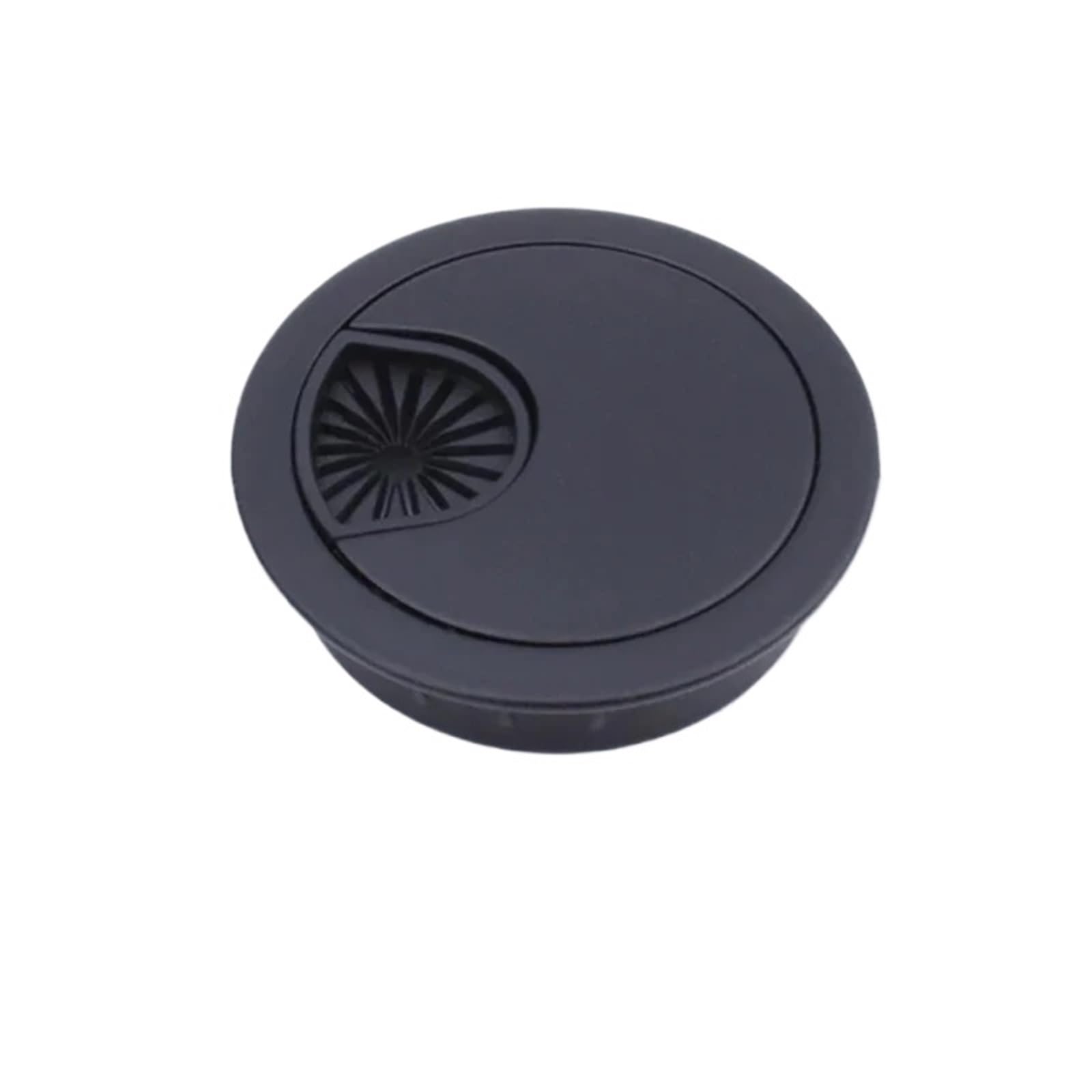 Kabeldurchlass 50/53/60/80 mm Zinklegierung Kabel Schreibtisch Drahtlochabdeckung(Matt Black,1pcs,80mm)