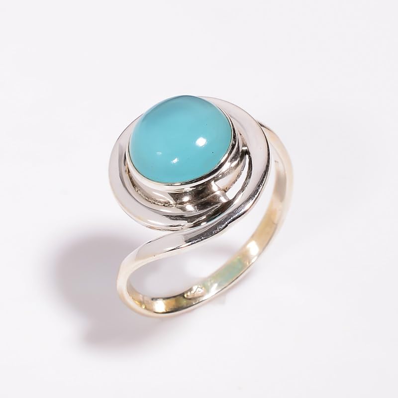 Bague en argent et pierres précieuses naturelles faite à la main - 2